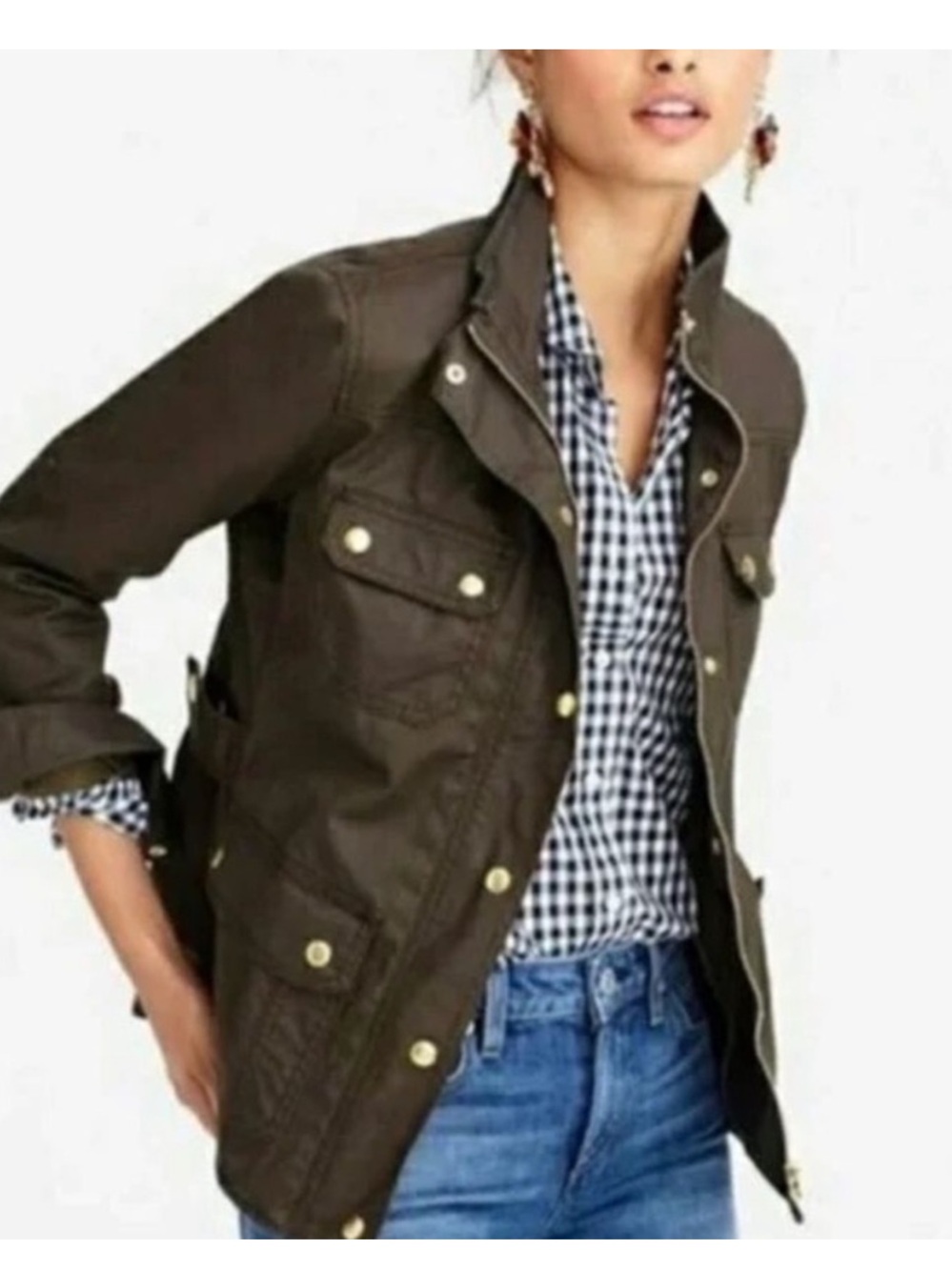 J. Crew Utility Field Jacket in Olive Green